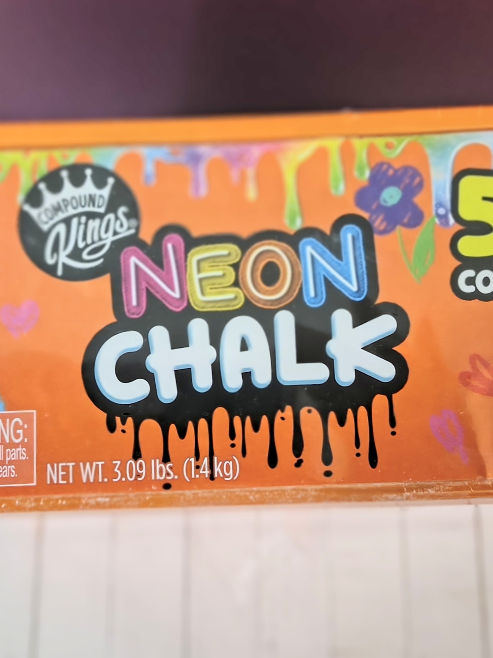 Neon Chalk - Bright Orange Kids Sidewalk Chalk
